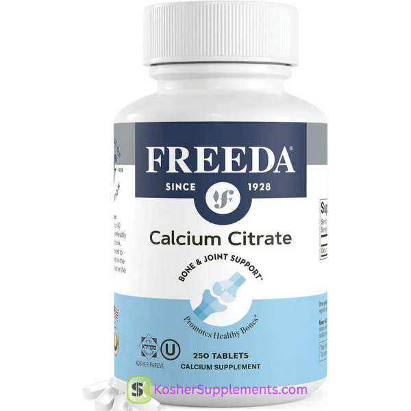 Freeda Kosher Calcium Citrate Tablets Bone Health Supplement
